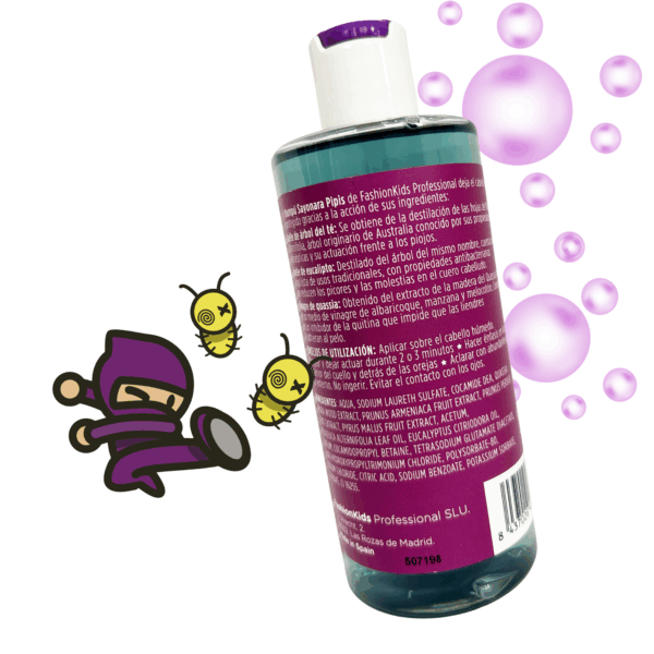 Champú protector etiqueta