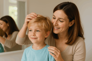 Color de pelo en niños